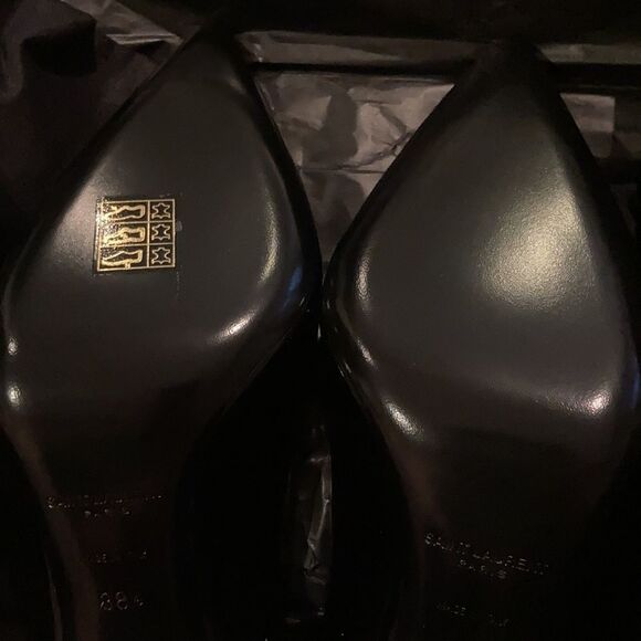 SAINT LAURENT YSL ZOE PATENT LEATHER PUMP SIZE 36+ / US 6.5 - Picture 5 of 6